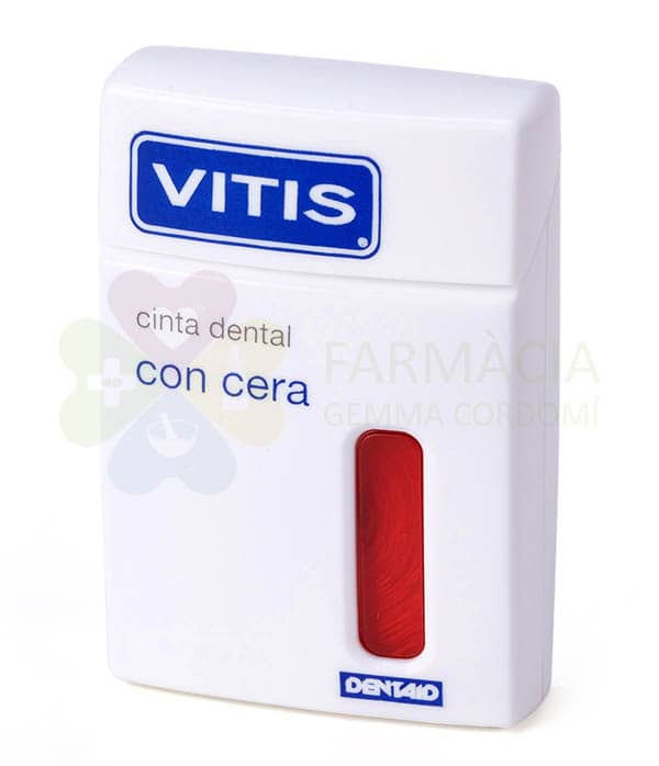 VITIS cinta dental con cera reduce eficazmente la placa bacteriana del espacio interproximal y bajo la línea de las encías previniendo la aparición de caries, gingivitis y enfermedad periodontal.