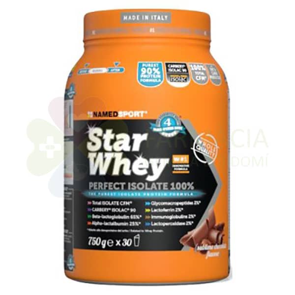 Star Whey perfect Isolate 100%, 100% de proteína de suero aislado de la calidad más pura Carbery® Isolac 90 obtenido al 100% por ultra-microfiltración de flujo cruzado a (Cross-Flow Microfiltración CFM™)